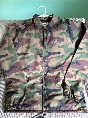 Vans Men’s Camouflage Windbreaker Jacket - Green/Brown